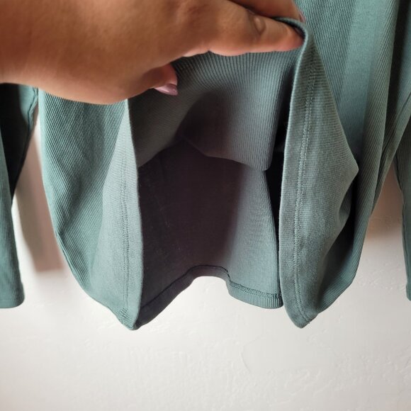 Torrid Plus Size Ribbed Square Neck Henley Blouse - Picture 11 of 13